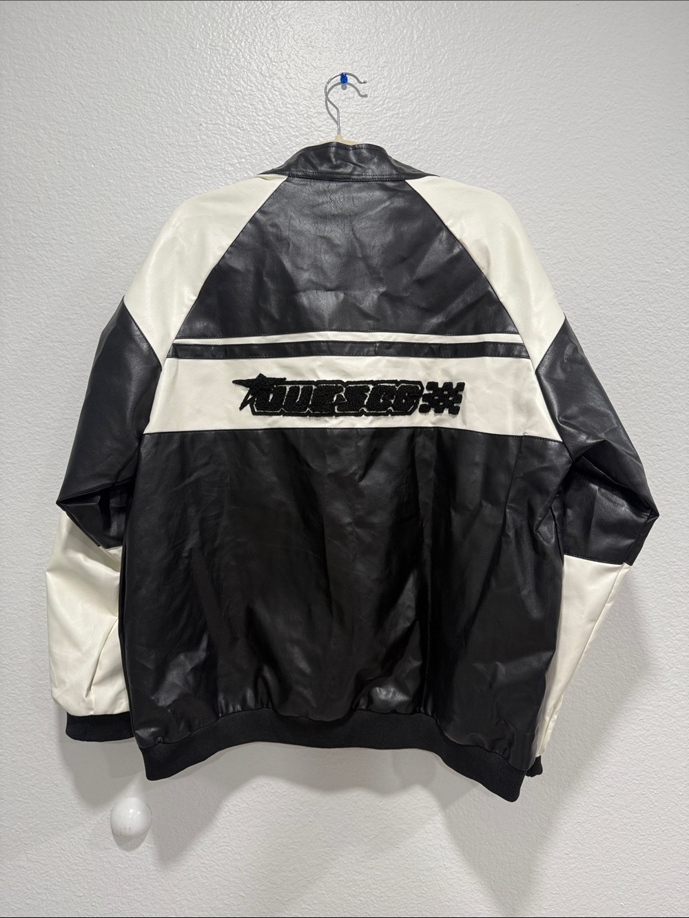 Fashion Nova Racing Patch Bomber Jacket - Picture 6 of 6